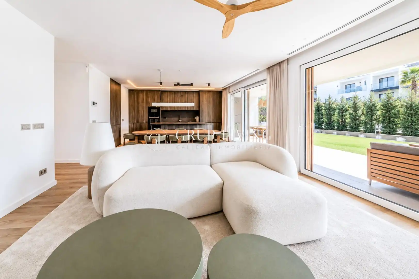 Wohnzimmer von Haus oder Chalet zur Miete in Sitges mit Klimaanlage, Heizung und Privatgarten