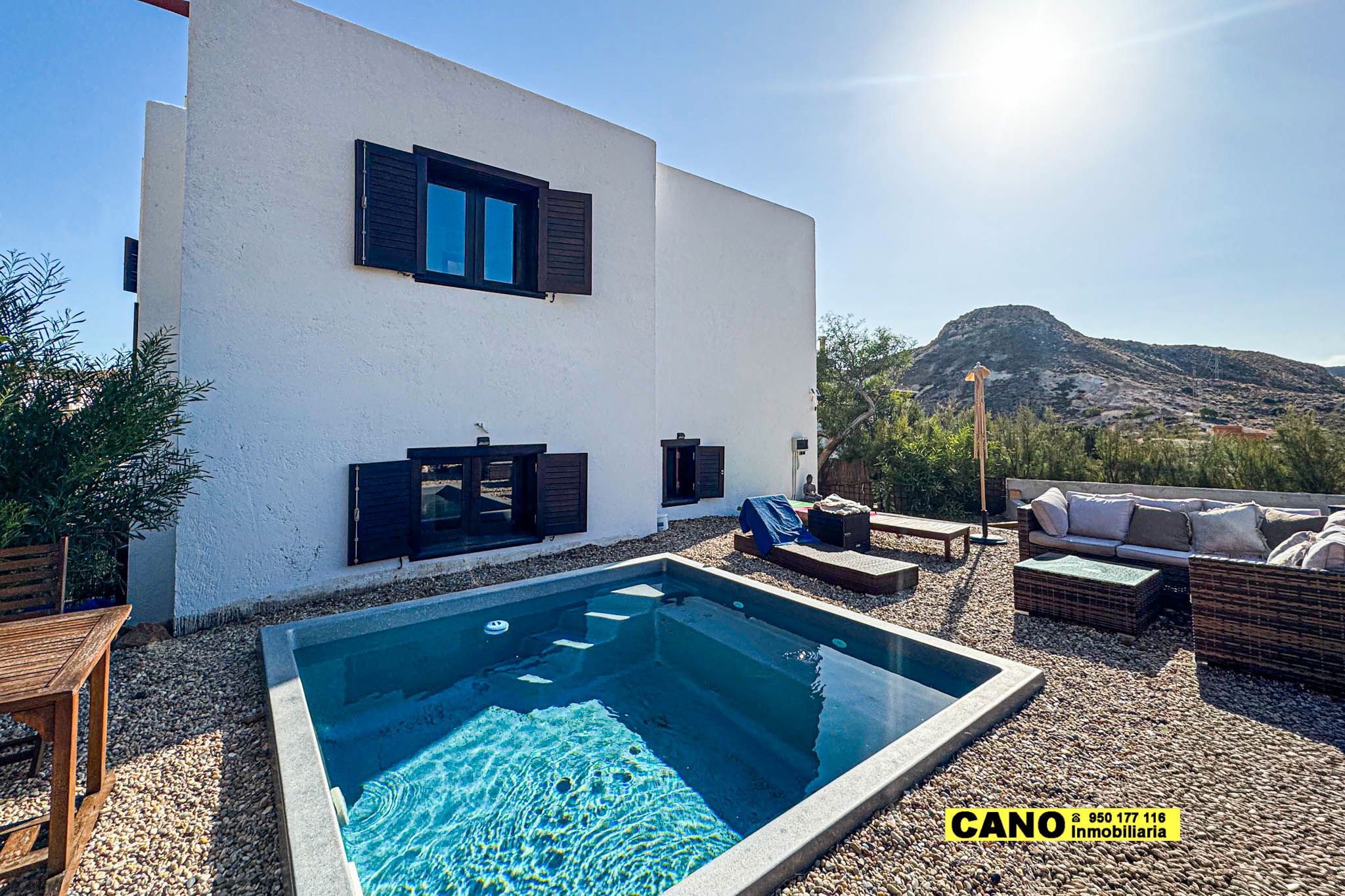 Exterior view of House or chalet for sale in Níjar  with Air Conditioner, Heating and Terrace