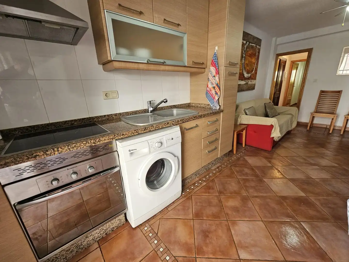 Küche von Wohnung zum Verkauf in Valencia mit Klimaanlage und Balkon
