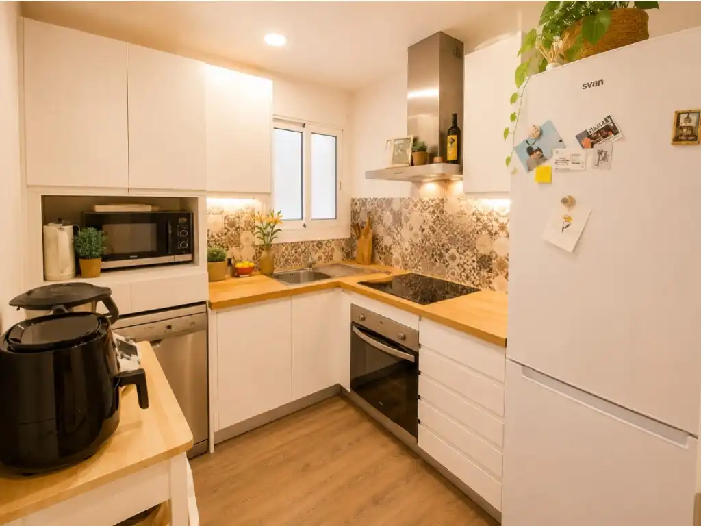 Kitchen of Flat for sale in Vilafranca del Penedès  with Air Conditioner, Heating and Balcony