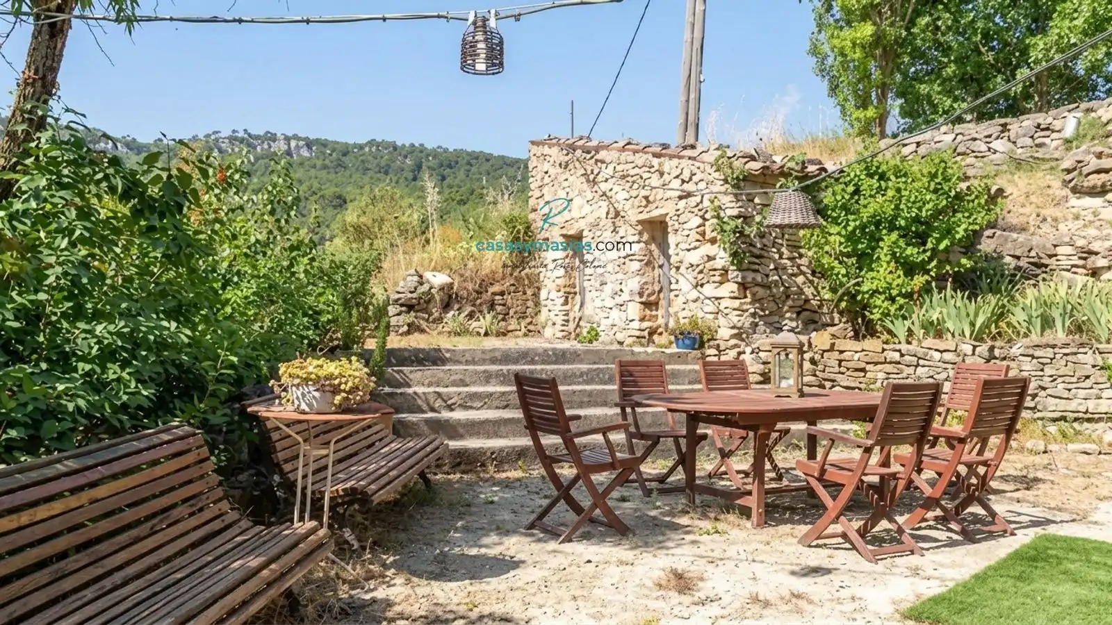 Terrassa de Finca rústica en venda en Sant Martí Sarroca amb Calefacció, Jardí privat i Parquet