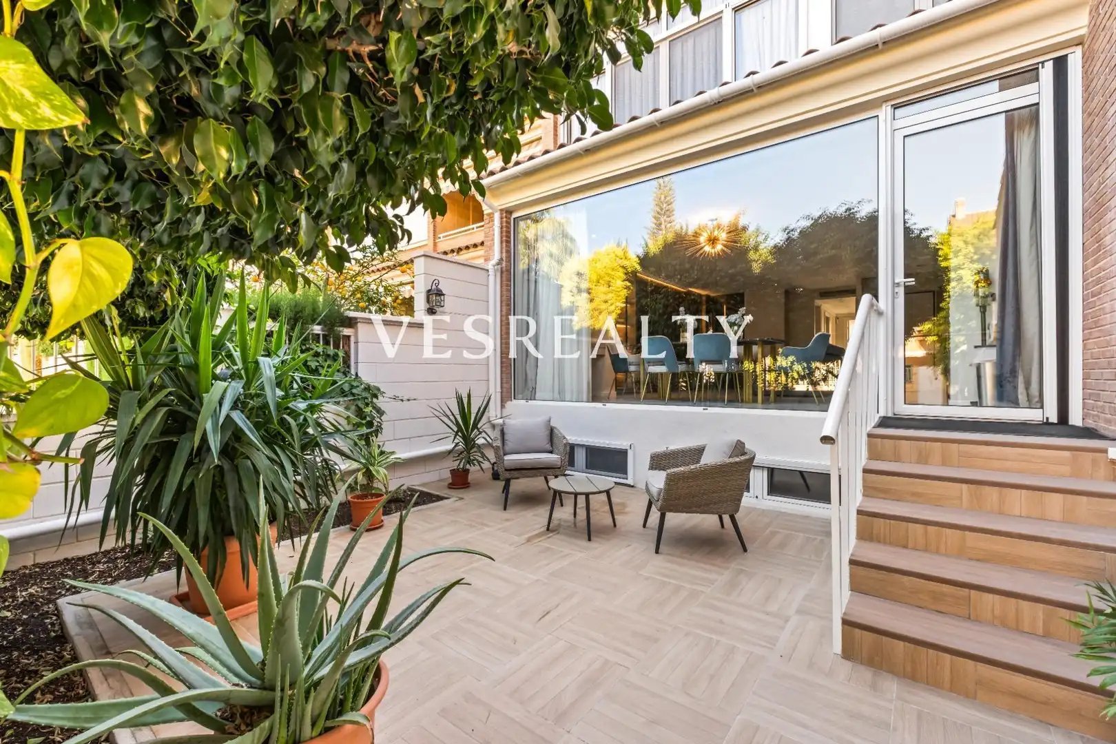 Terrassa de Casa adosada en venda en Alicante / Alacant amb Aire condicionat, Calefacció i Jardí privat