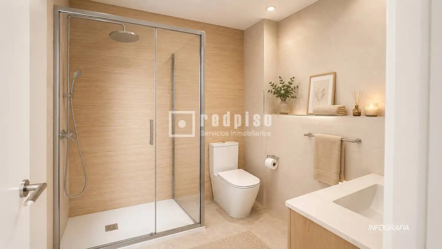 Bathroom of Apartments for sale in Málaga  with Air Conditioner, Heating and Terrace
