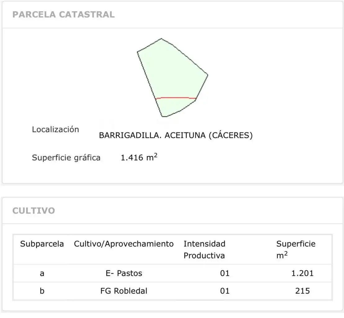 Terreno en venta en Aceituna