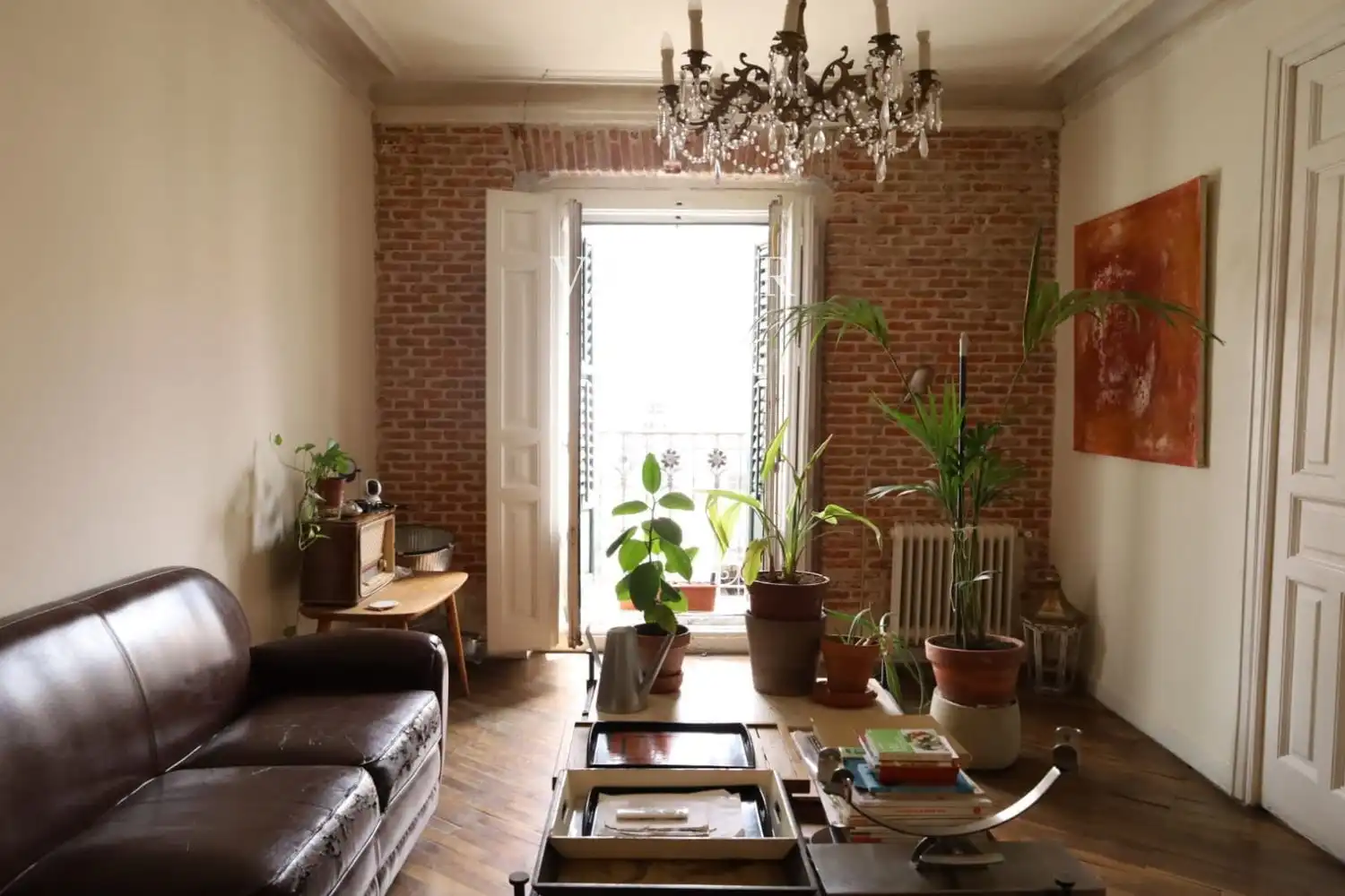 Living room of Flat for rent in Madrid  with Air Conditioner, Storage room and Furnished