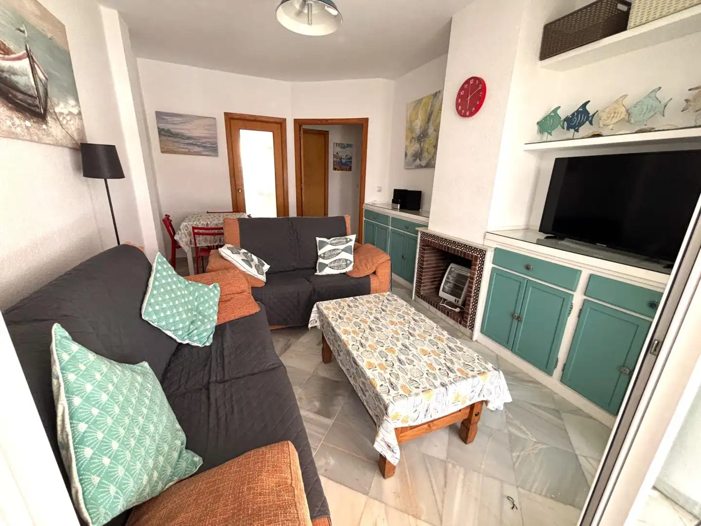 Sala de estar de Piso en venta en El Portil con Calefacción, Terraza y Piscina