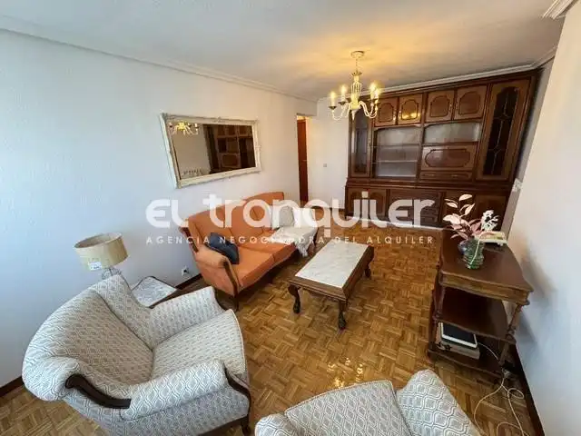 Sala d'estar de Pis de lloguer en Madrid amb Aire condicionat, Parquet i Moblat