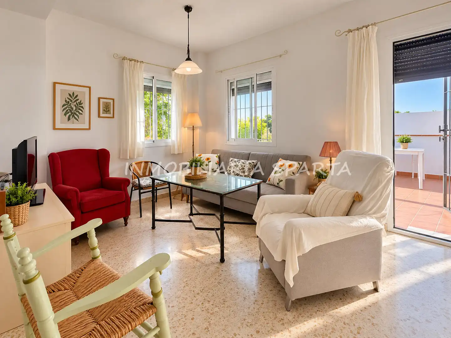 Sala de estar de Casa adosada en venta en Alcalá del Río, Sevilla