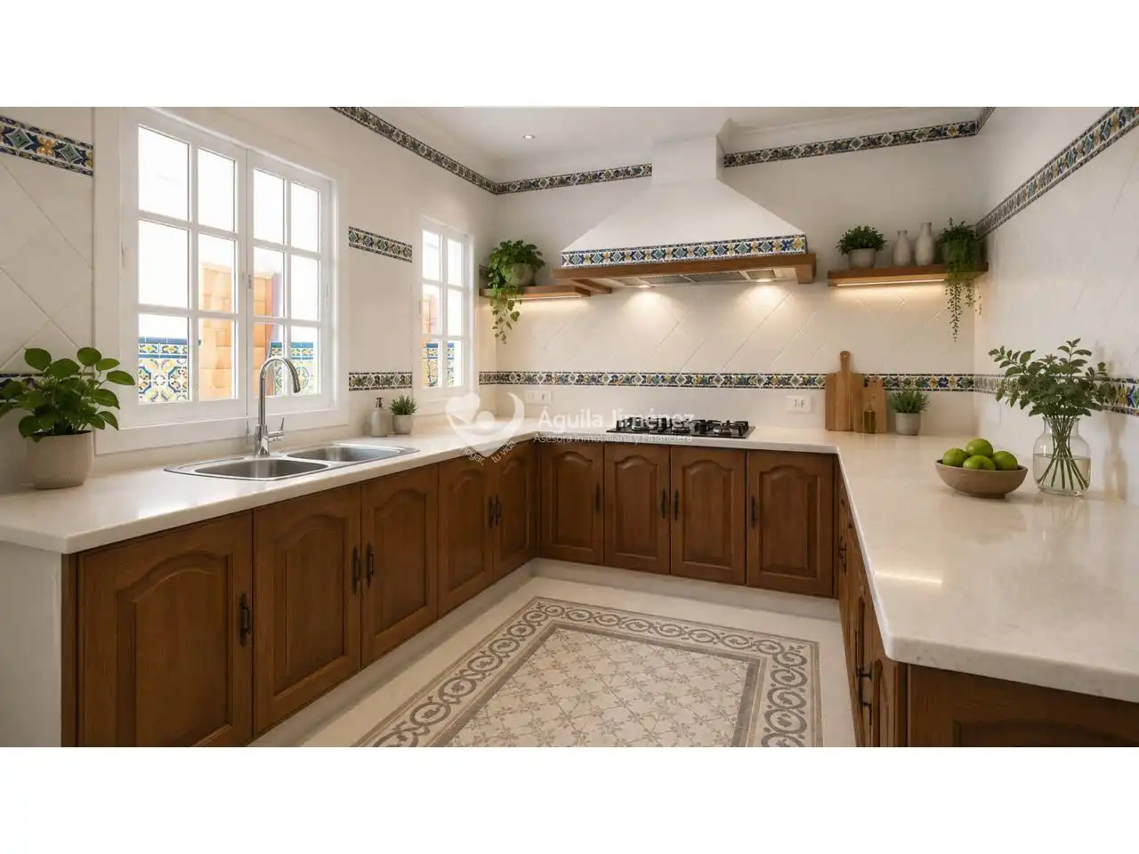 Cocina de Casa adosada en venta en Alcalá de Guadaira con Calefacción, Terraza y Piscina