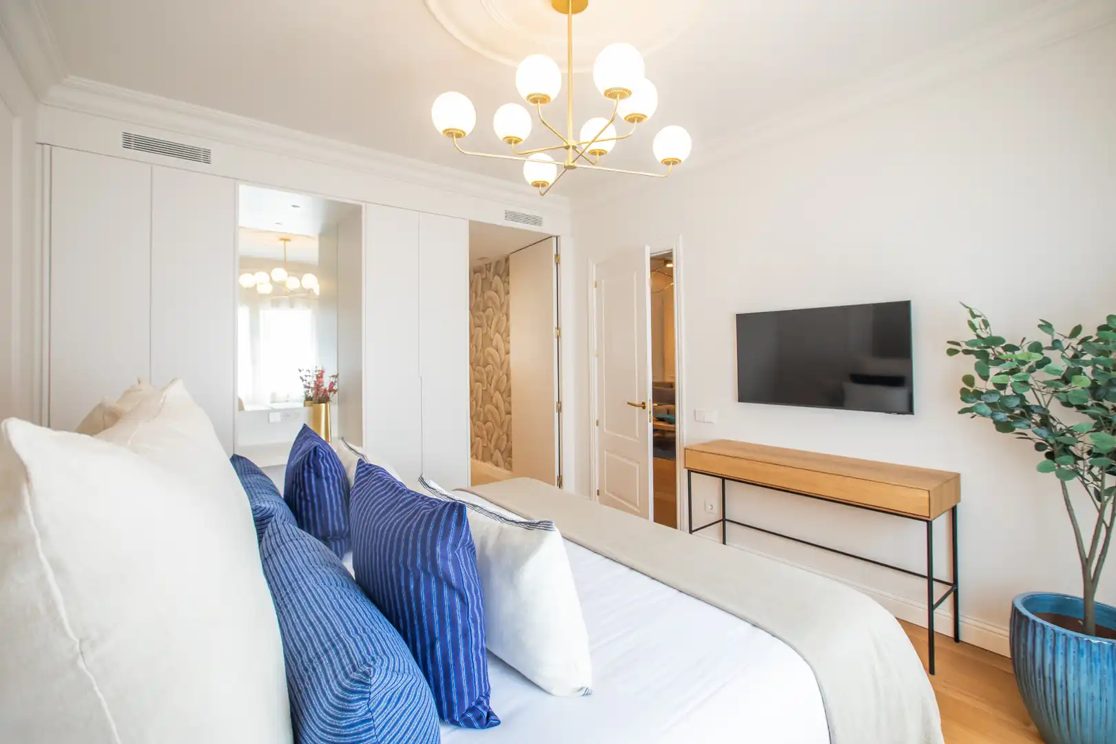 Schlafzimmer von Wohnung zur Miete in Barcelona mit Klimaanlage, Heizung und Parkett
