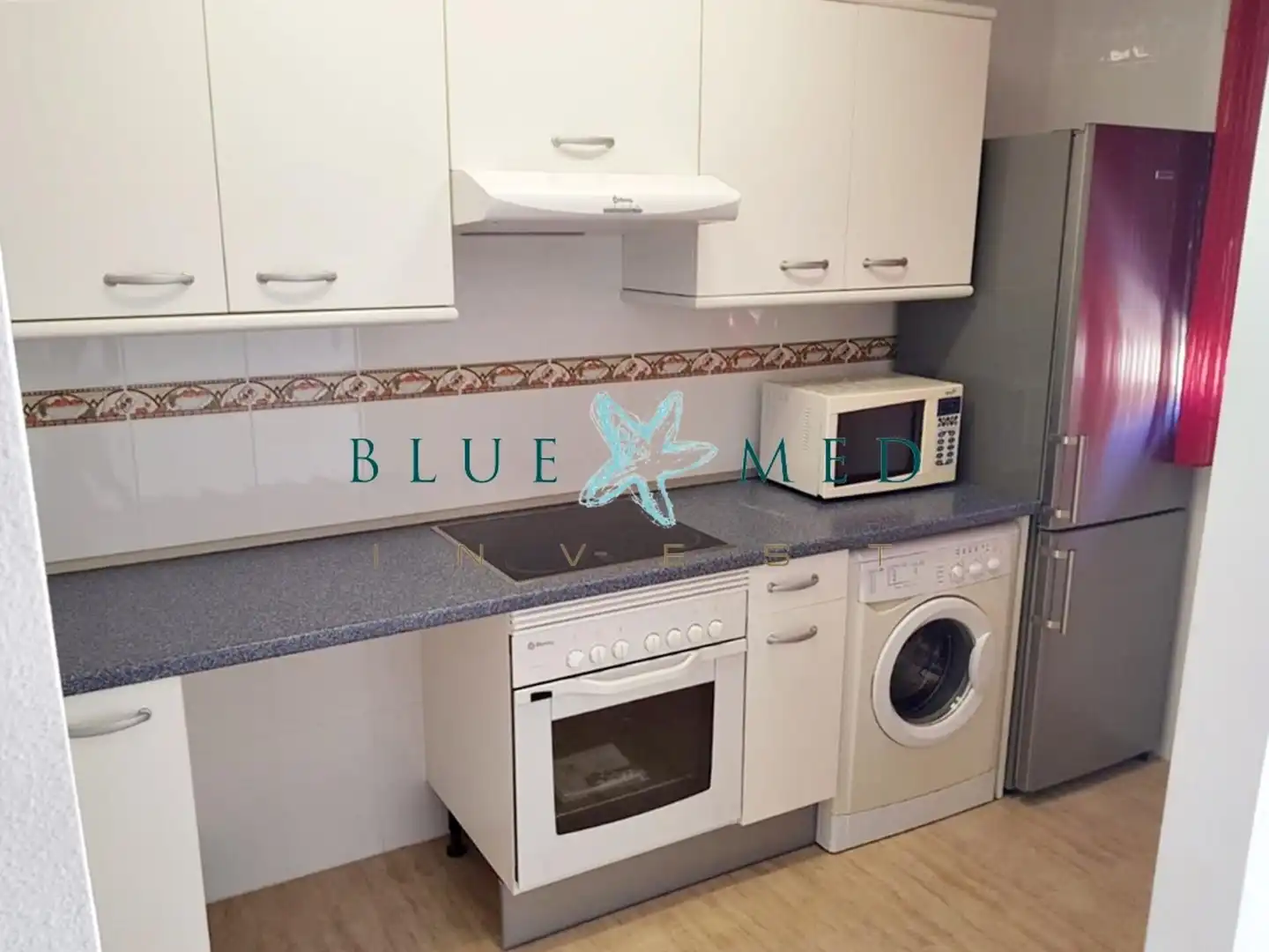 Cocina de Apartamento en venta en Mazarrón con Terraza, Amueblado y Piscina comunitaria