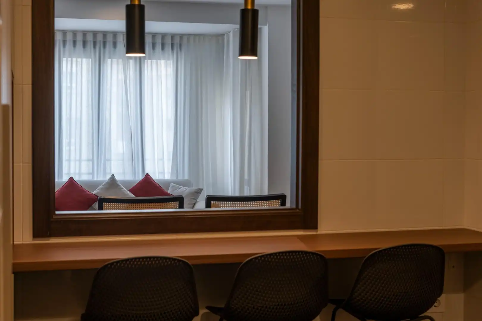 Dining room of Flat for rent in Valencia  with Air Conditioner, Heating and Furnished