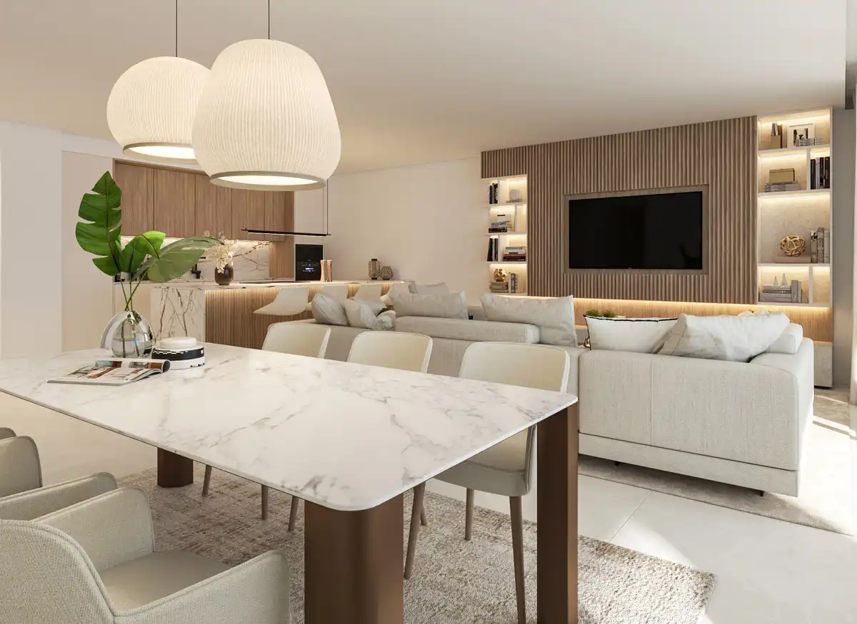 Sala de estar de Planta baja en venta en Marbella con Aire acondicionado, Jardín privado y Terraza