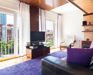 Sala d'estar de Apartament de lloguer en  Barcelona Capital amb Aire condicionat, Calefacció i Terrassa