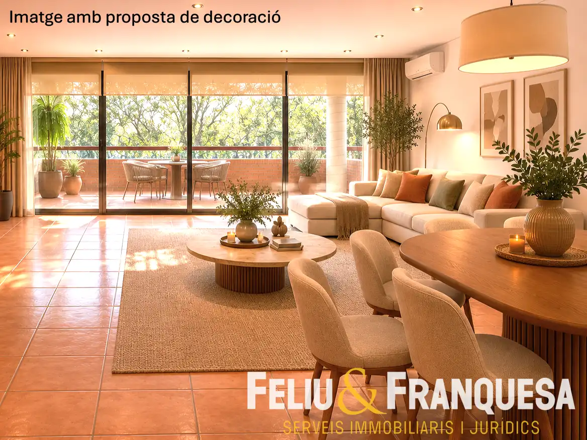 Sala d'estar de Àtic en venda en Sant Cugat del Vallès amb Calefacció, Jardí privat i Terrassa