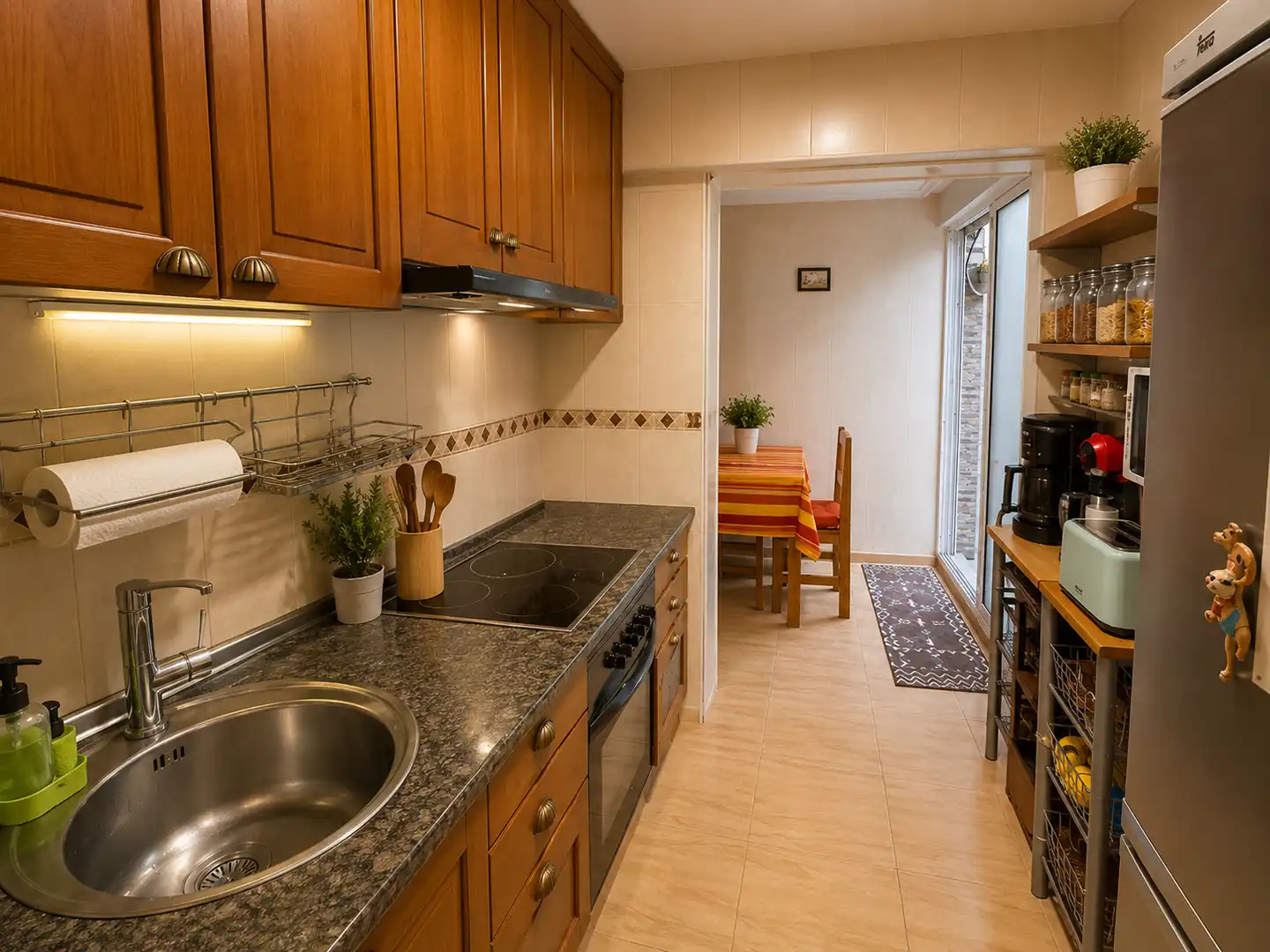 Cocina de Planta baja en venta en Alicante / Alacant con Aire acondicionado, Amueblado y Horno