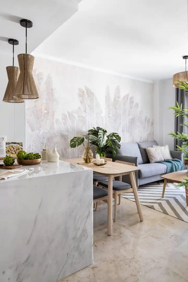 Sala d'estar de Apartament en venda en Manilva amb Aire condicionat, Jardí privat i Terrassa