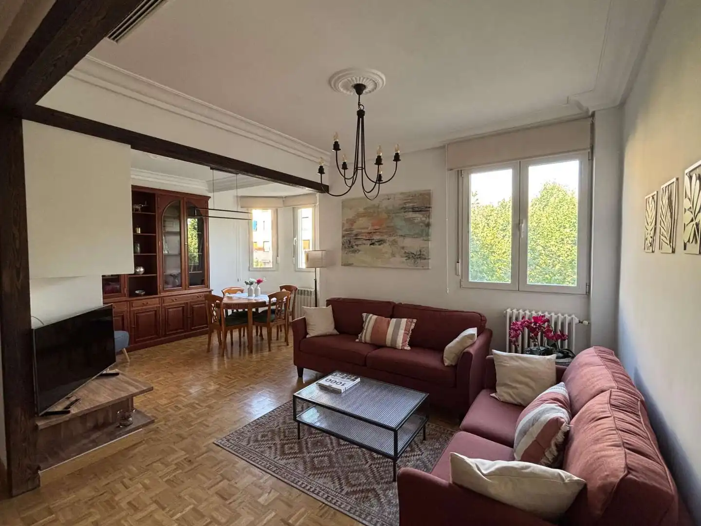 Sala d'estar de Apartament per a compartir en Madrid amb Aire condicionat, Calefacció i Terrassa
