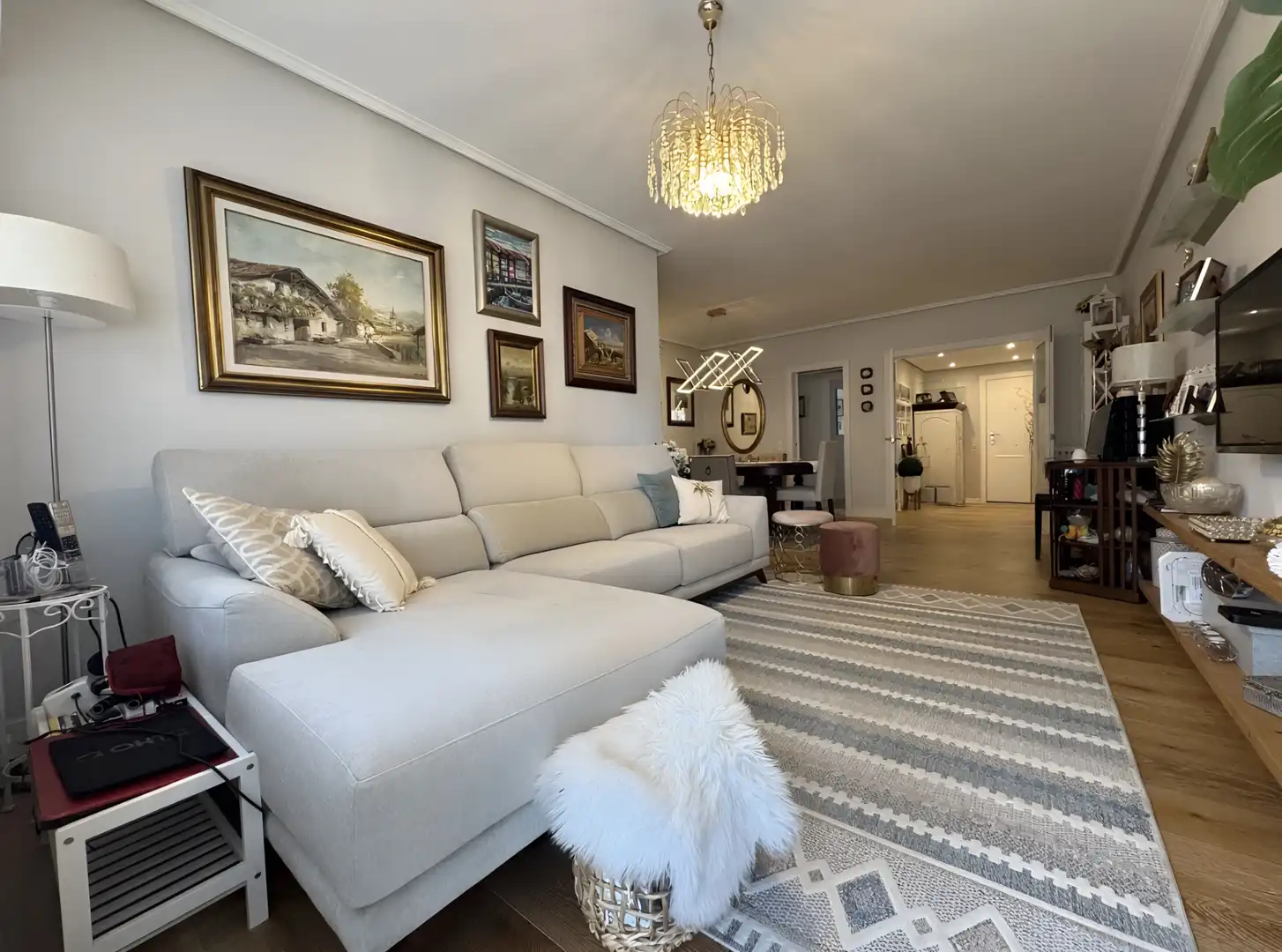 Sala de estar de Piso en venta en Getxo  con Calefacción, Terraza y Amueblado