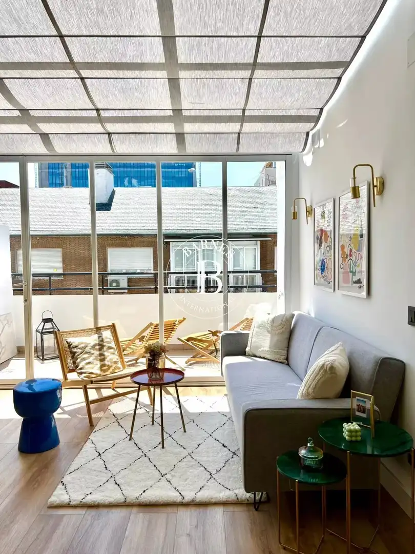 Balcony of Attic for rent in Madrid  with Air Conditioner, Heating and Furnished