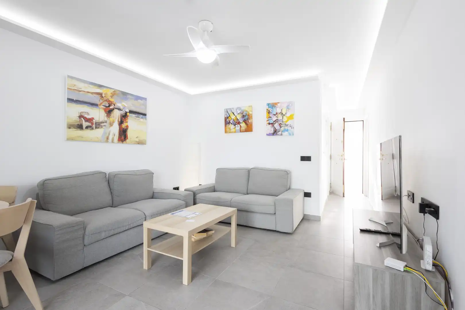 Wohnzimmer von Haus oder Chalet zum Verkauf in Adeje mit Klimaanlage, Privatgarten und Terrasse