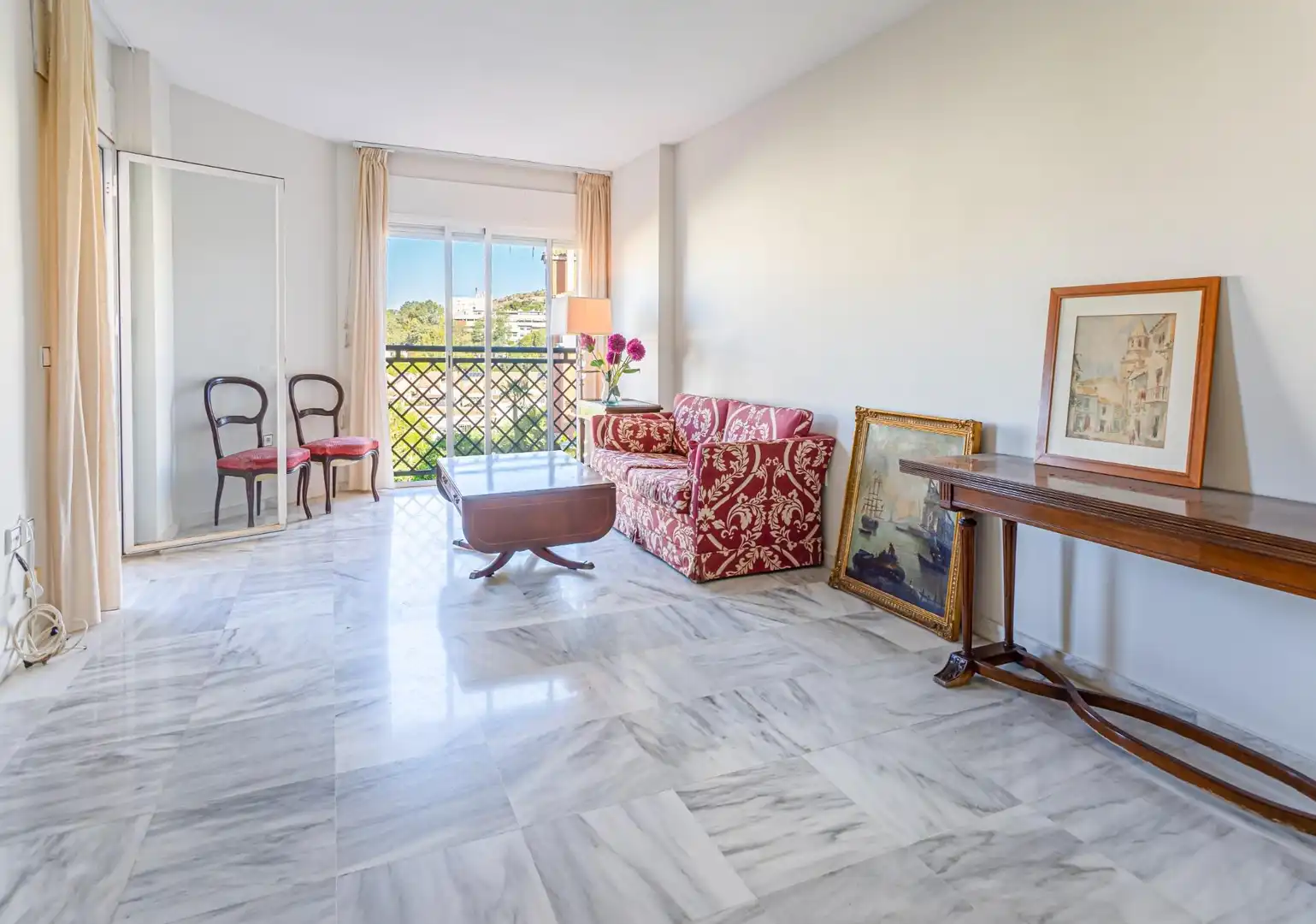 Sala de estar de Piso en venta en Málaga con Aire acondicionado, Jardín privado y Terraza