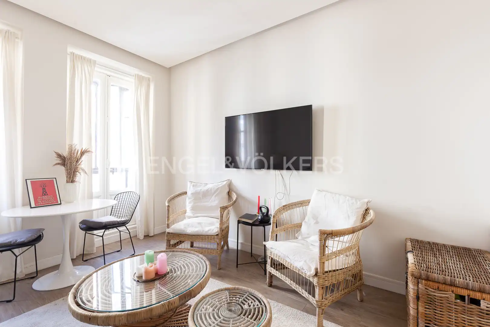 Wohnzimmer von Wohnung zur Miete in Madrid mit Klimaanlage, Heizung und Möbliert
