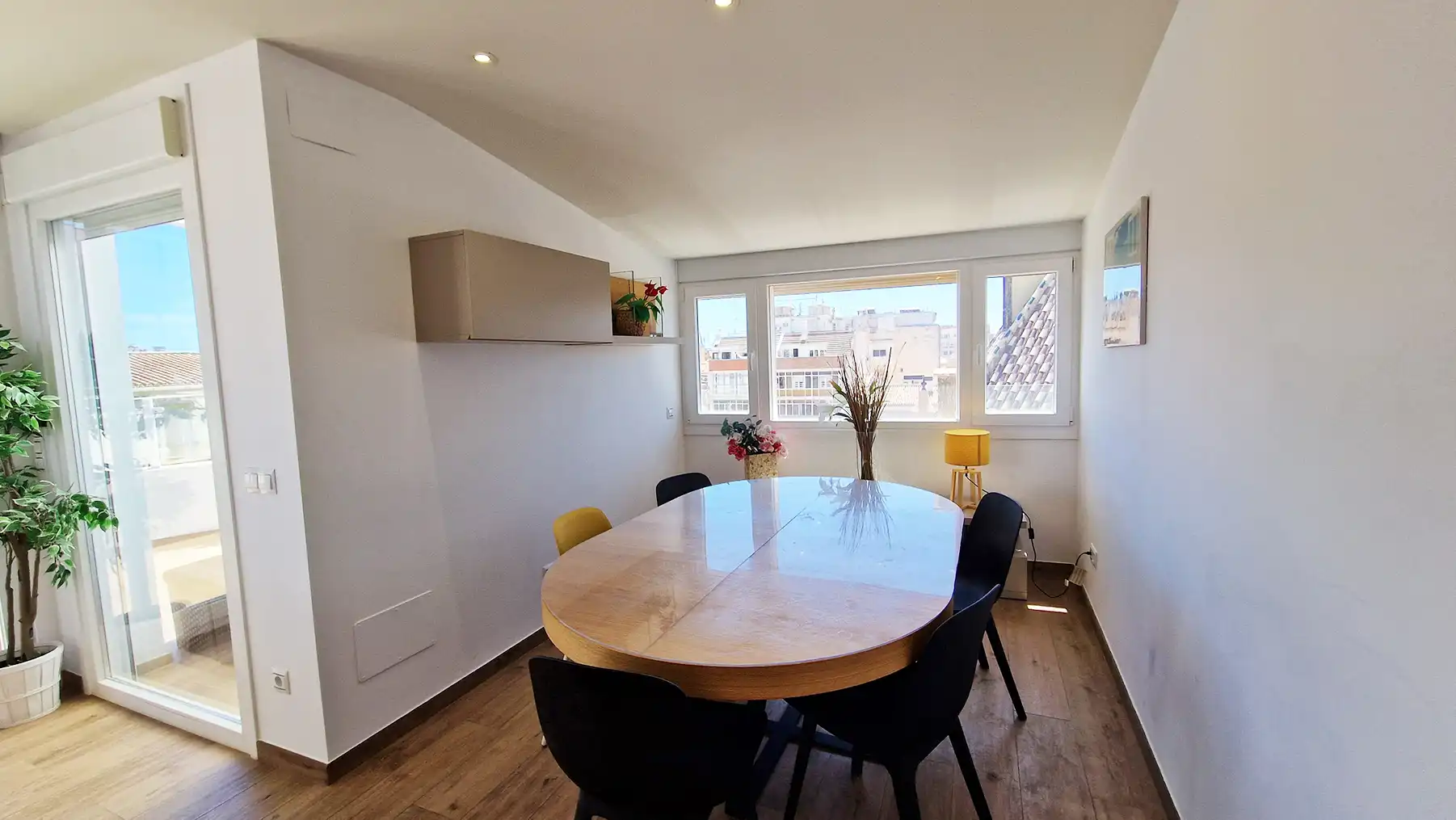 Dining room of Attic for sale in Málaga  with Air Conditioner, Terrace and Furnished