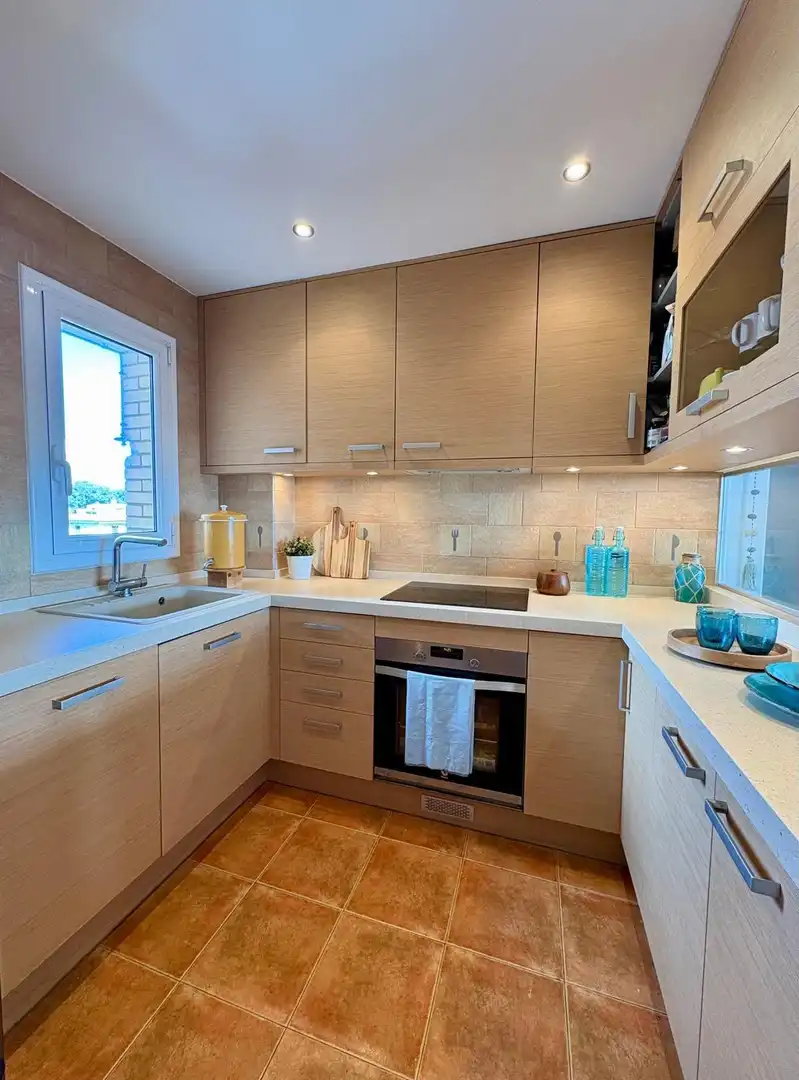 Kitchen of Flat for sale in Castelldefels  with Private garden, Terrace and Storage room