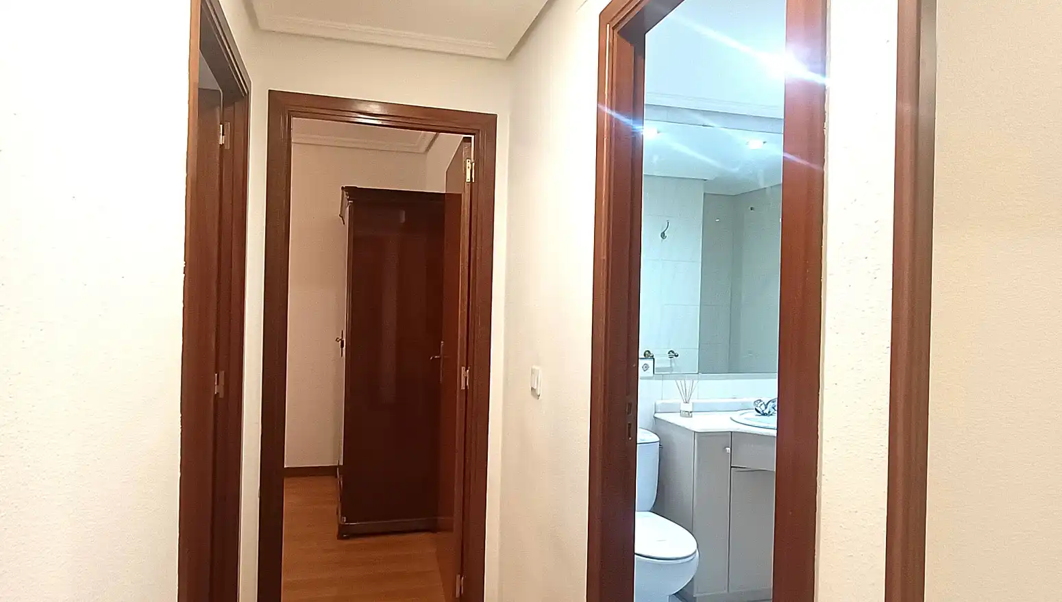 Bathroom of Flat for rent in Burlada / Burlata  with Heating, Parquet flooring and Terrace