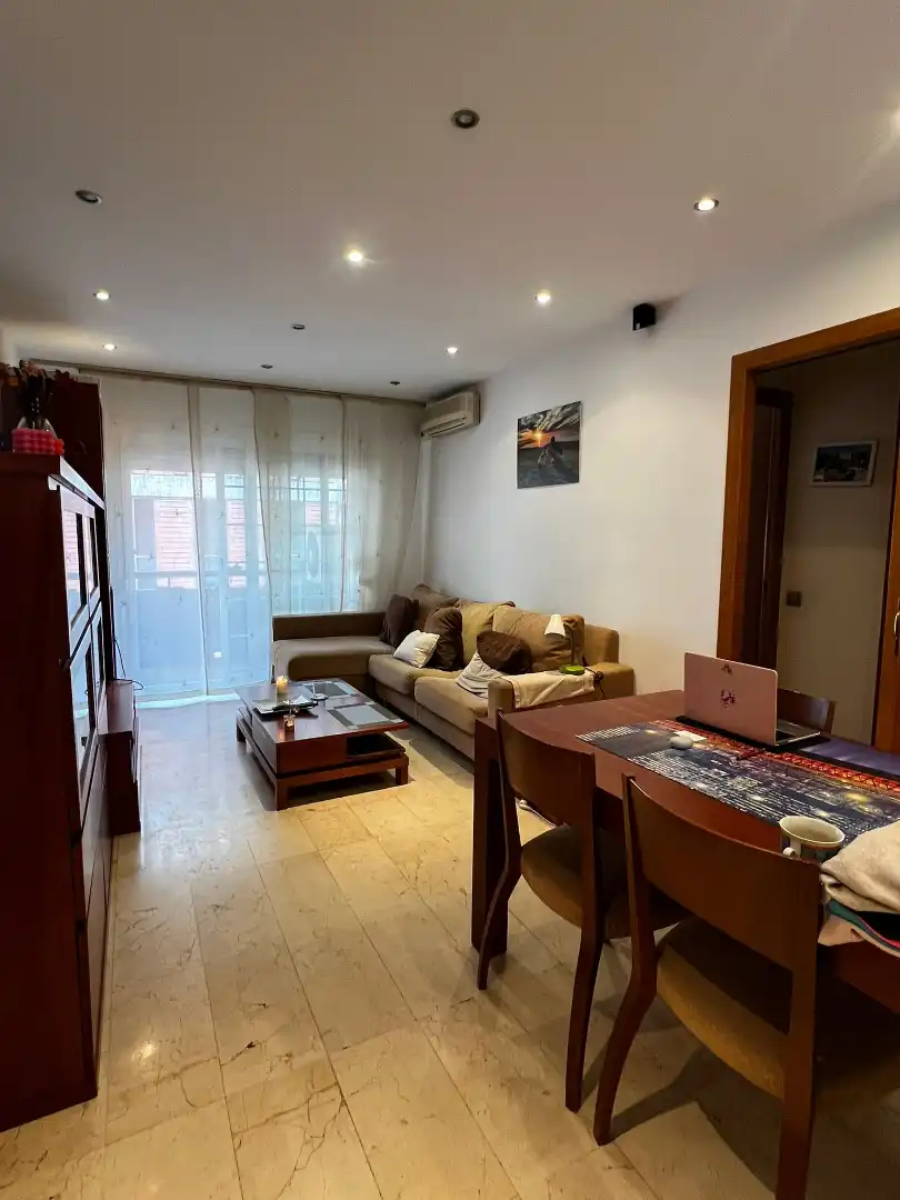 Sala d'estar de Pis en venda en Barcelona amb Aire condicionat, Calefacció i Parquet