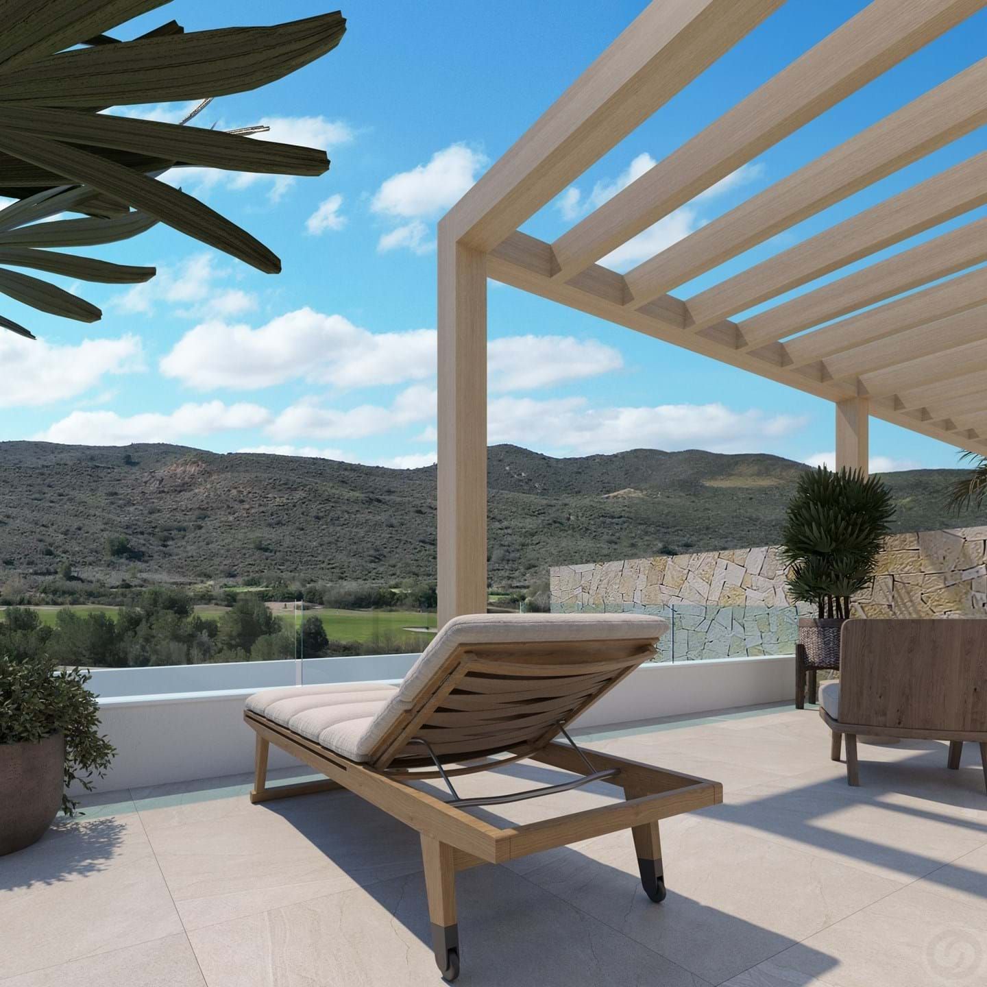 Terraza de Casa adosada en venta en Monforte del Cid con Aire acondicionado, Calefacción y Jardín privado
