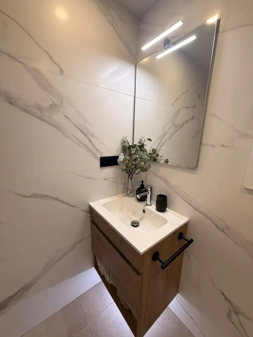 Bathroom of Flat for rent in Madrid  with Private garden, Terrace and Furnished
