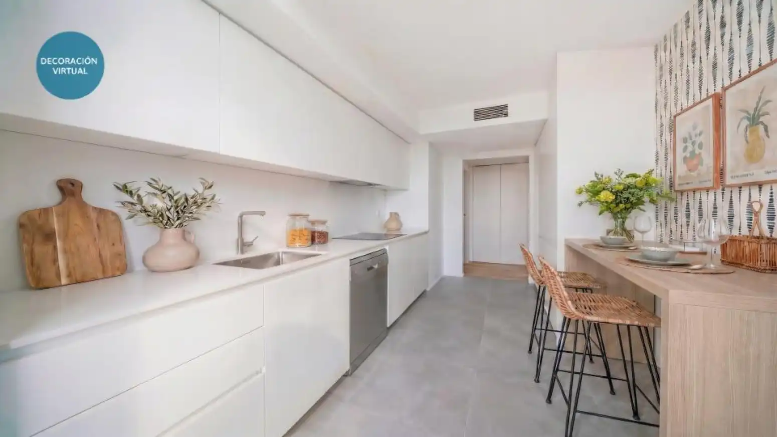 Cocina de Ático en venta en Viladecans con Aire acondicionado, Jardín privado y Parquet