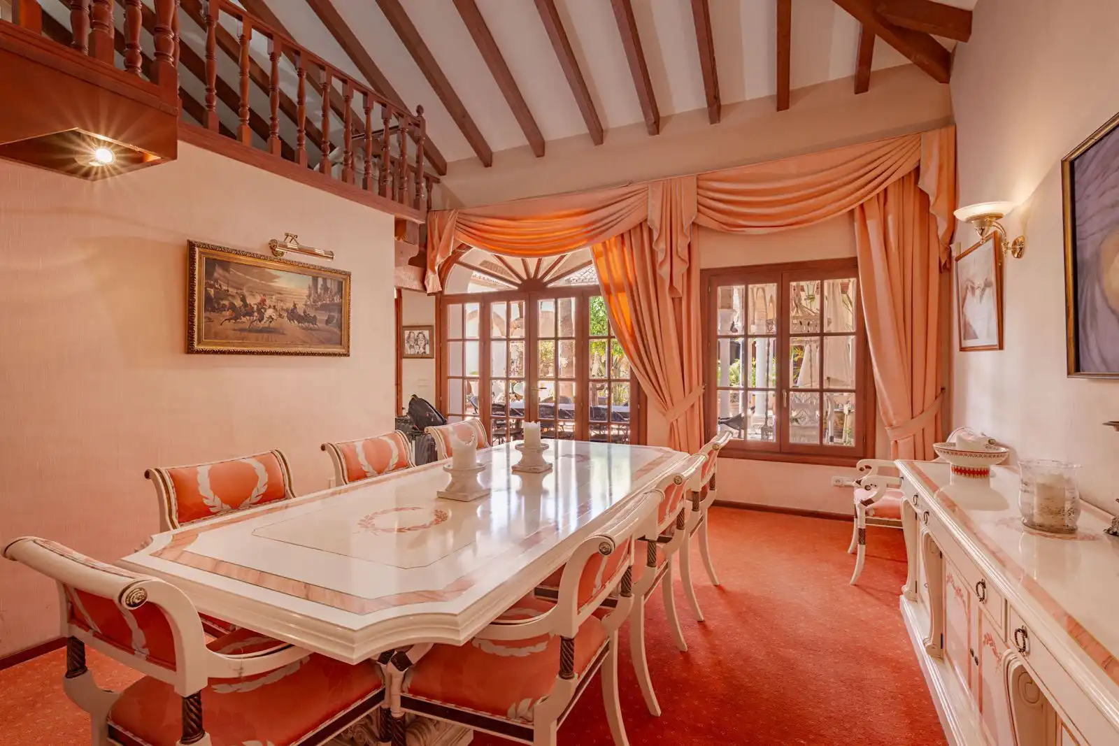 Menjador de Casa o xalet en venda en Manilva amb Aire condicionat, Jardí privat i Terrassa