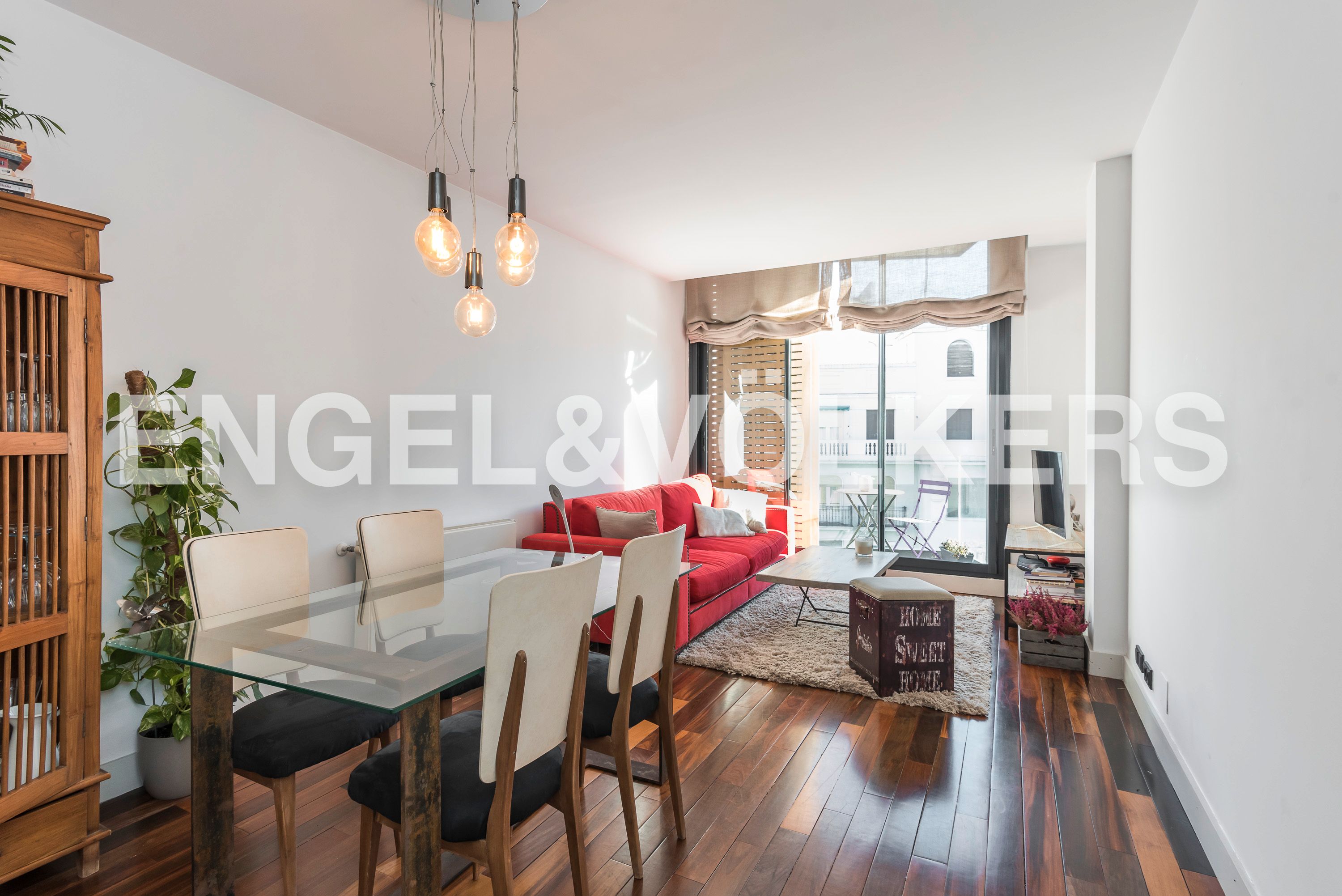 Living room of Apartment to rent in  Madrid Capital  with Air Conditioner, Heating and Terrace
