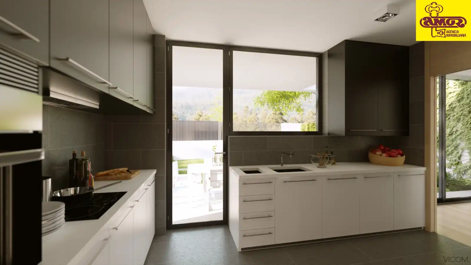 Cocina de Casa o chalet en venta en Santiago de Compostela  con Amueblado