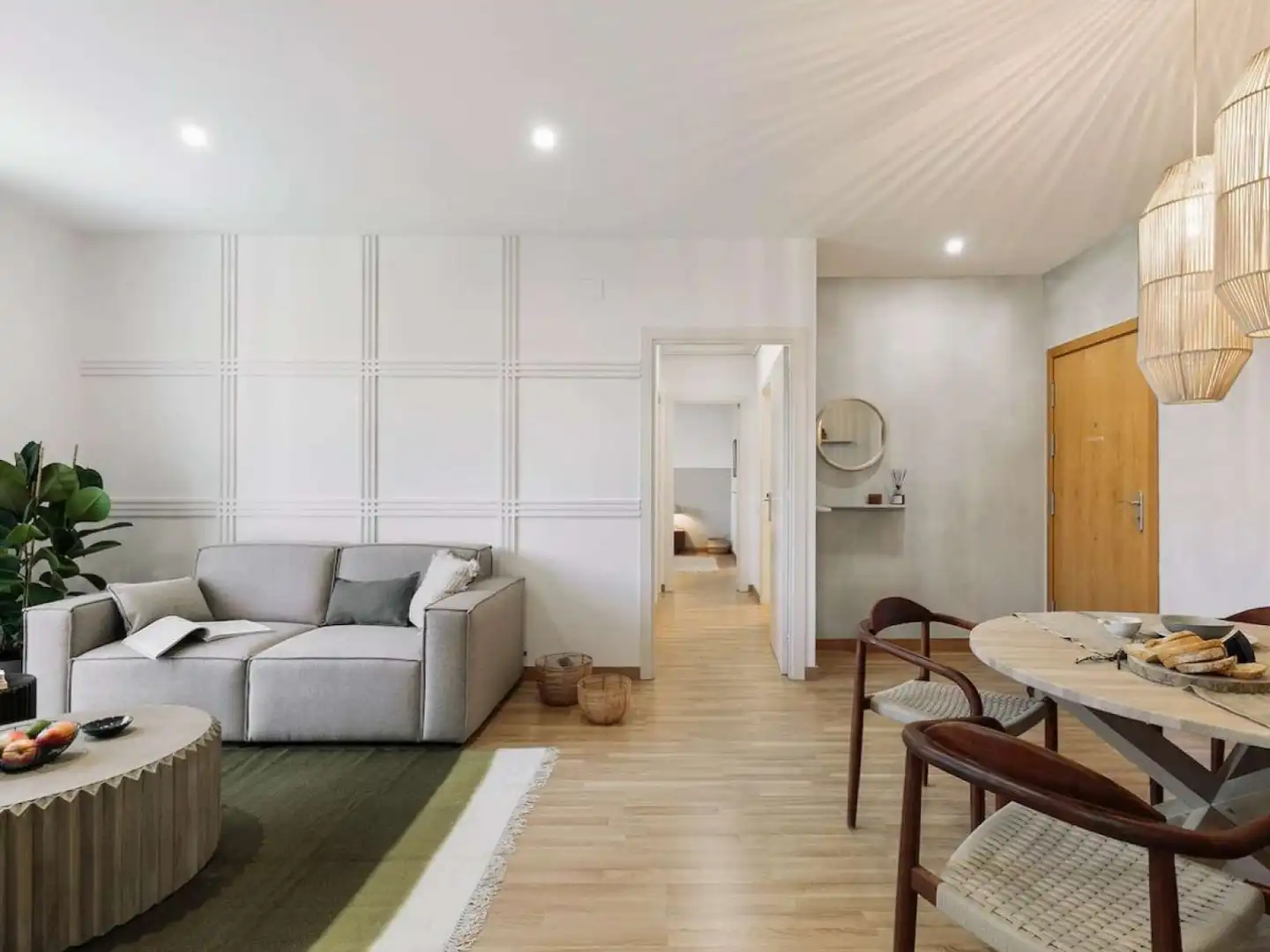 Sala d'estar de Apartament per a compartir en Barcelona amb Aire condicionat, Terrassa i Moblat