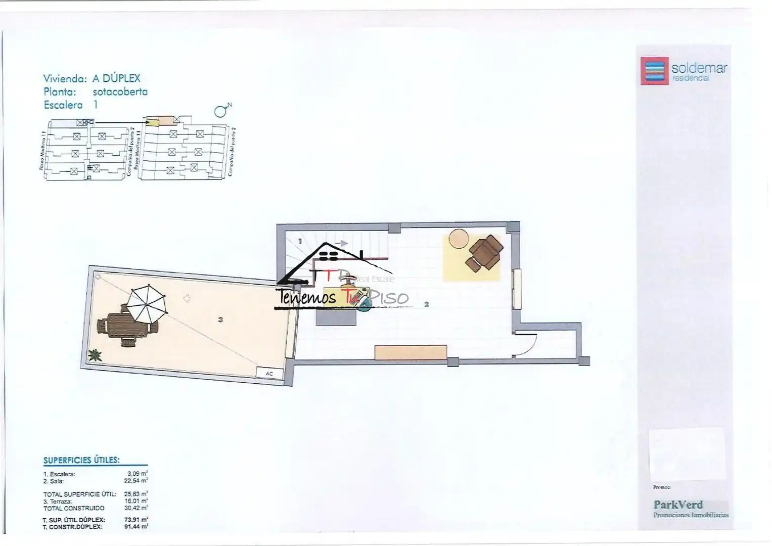 Dachboden zum Verkauf in Benicarló mit Klimaanlage, Terrasse und Balkon