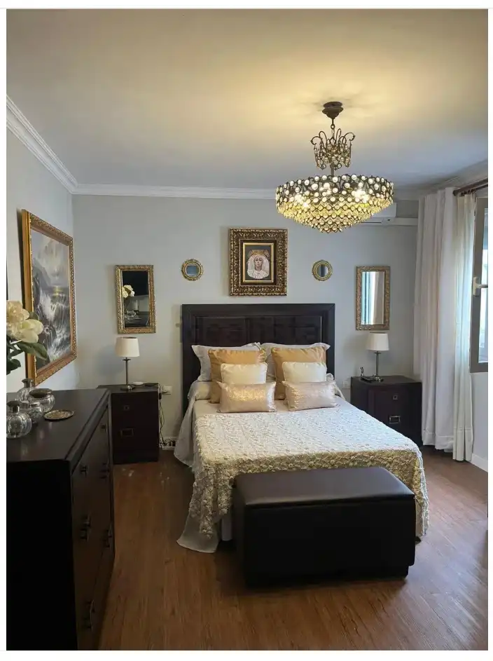 Schlafzimmer von Wohnung zur Miete in Málaga mit Klimaanlage, Terrasse und Möbliert