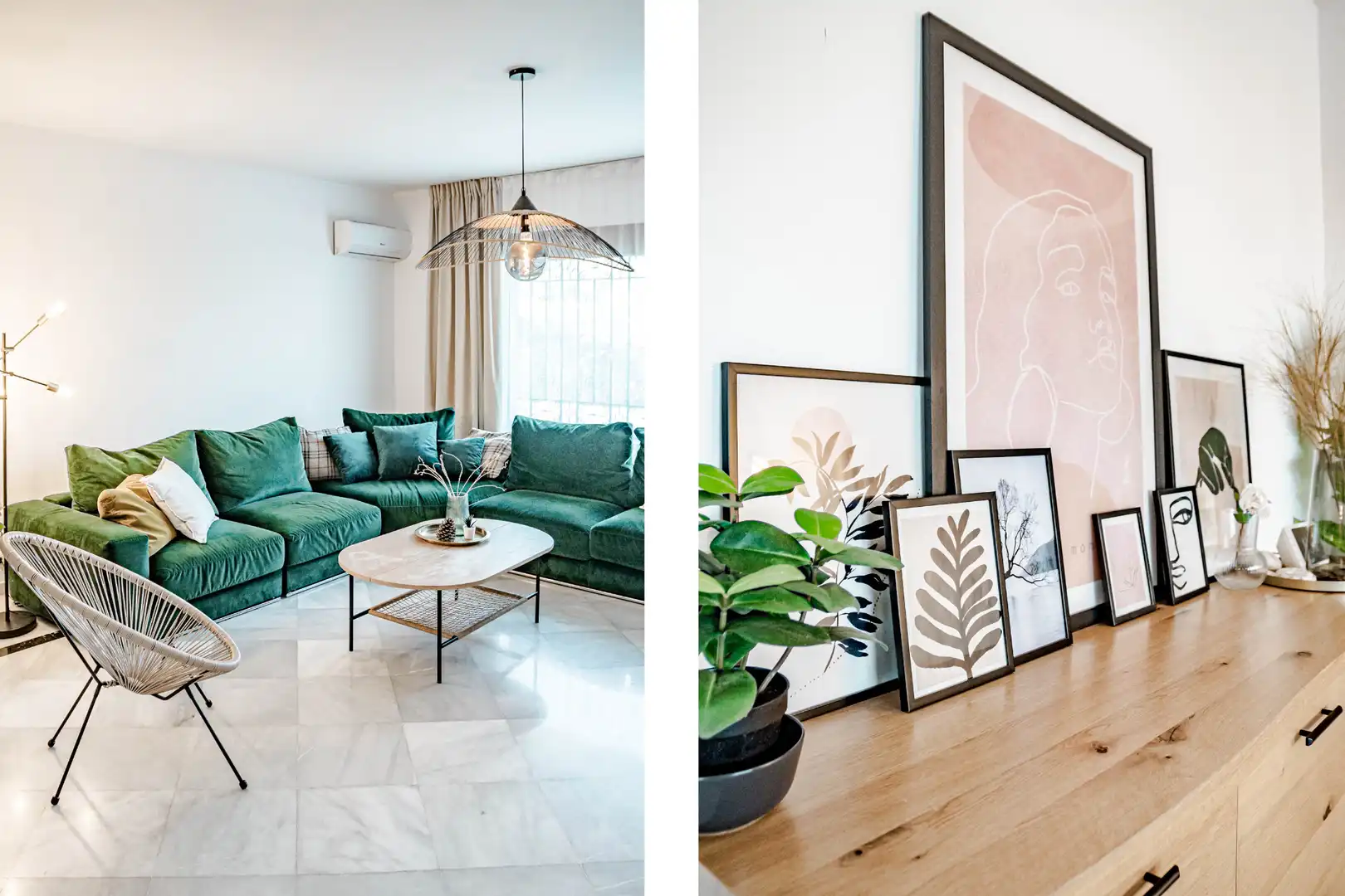 Sala d'estar de Casa o xalet de lloguer en Marbella amb Aire condicionat, Jardí privat i Parquet