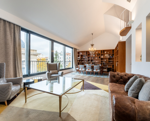 Sala d'estar de Apartament de lloguer en  Madrid Capital amb Terrassa