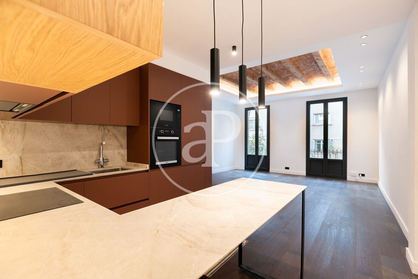 Kitchen of Flat for sale in  Barcelona Capital  with Air Conditioner, Heating and Balcony