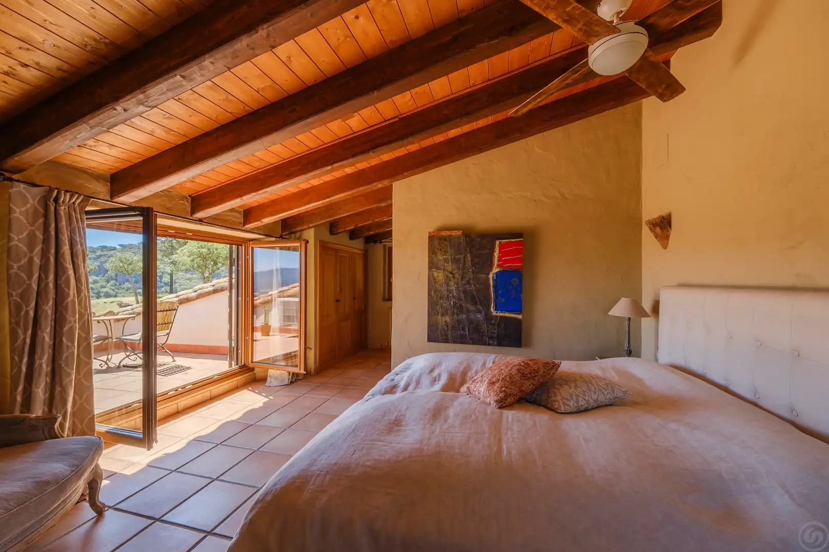 Bedroom of Houses for sale in Santa Cristina d'Aro  with Air Conditioner, Heating and Storage room