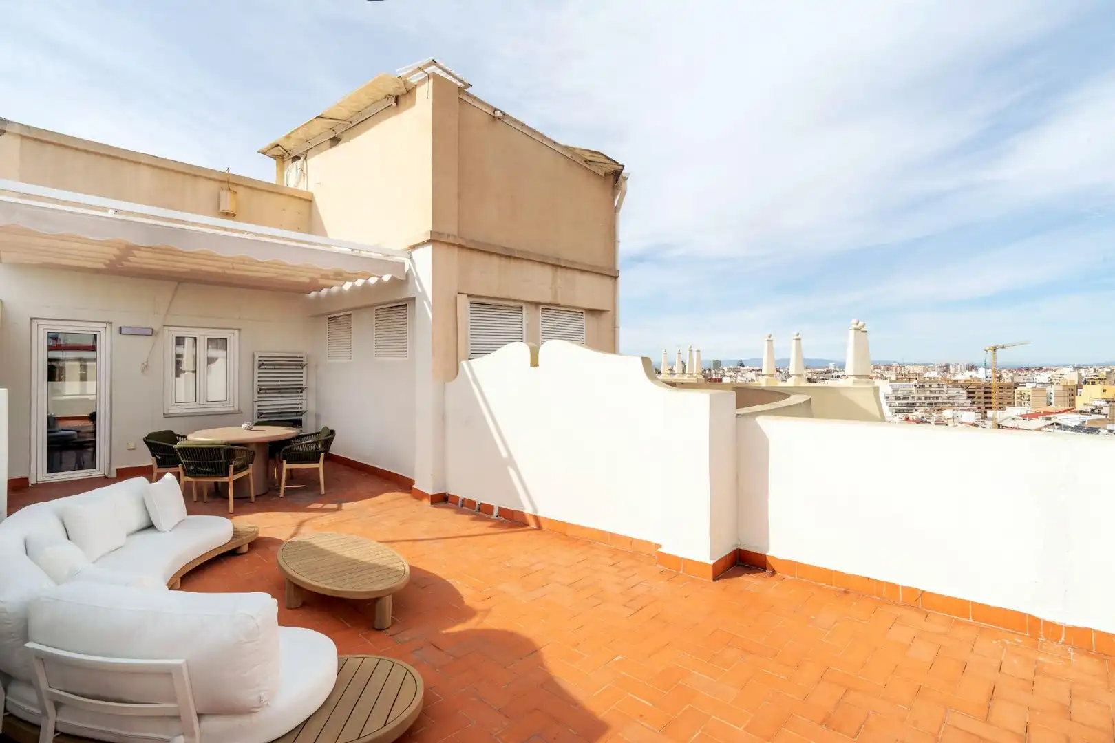 Terrace of Attic for rent in Valencia  with Air Conditioner, Heating and Terrace