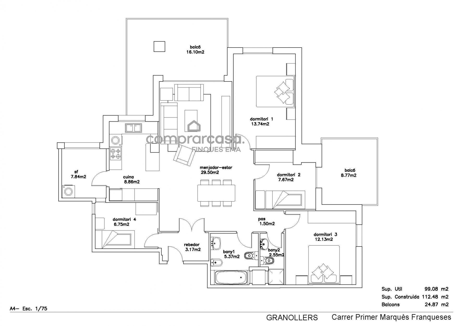 Piso en venta en Granollers