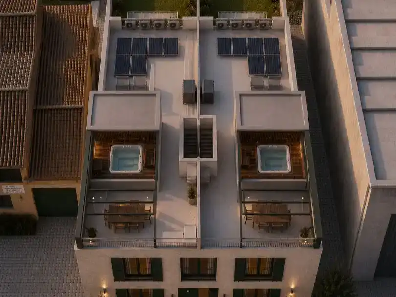 Terrasse von Wohnungen zum Verkauf in Felanitx mit Klimaanlage, Privatgarten und Terrasse