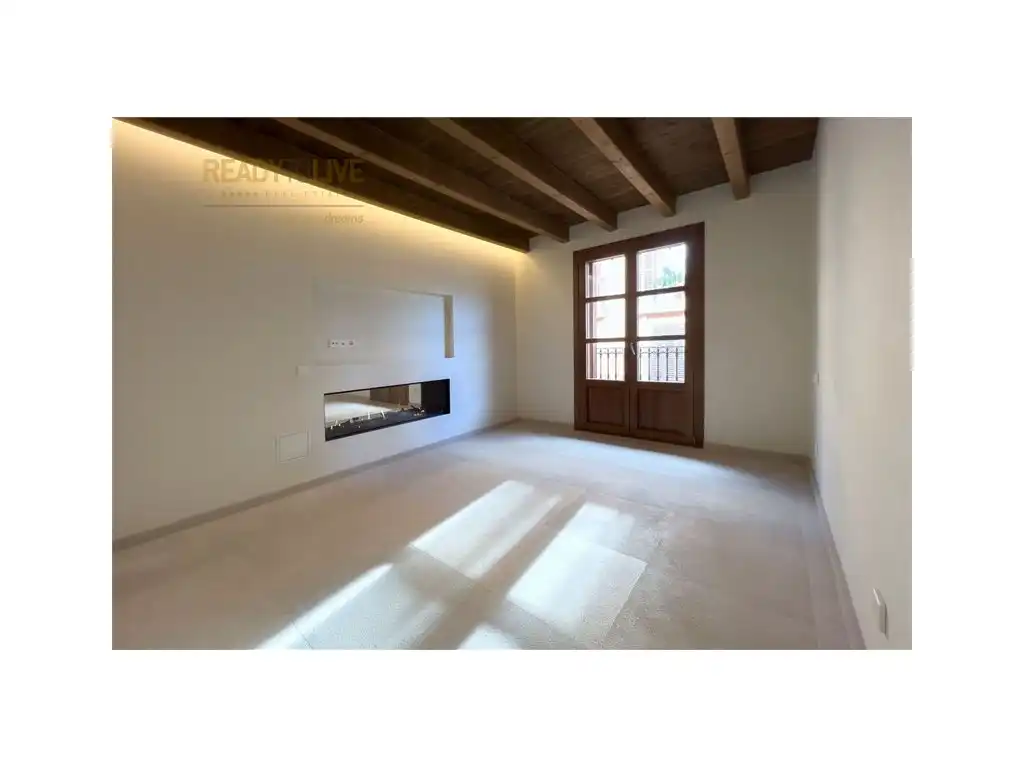 Wohnzimmer von Dachboden zum Verkauf in  Palma de Mallorca mit Klimaanlage, Ofen und Balkon