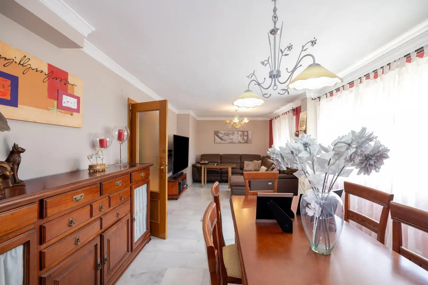 Sala de estar de Casa adosada en venta en Málaga con Terraza