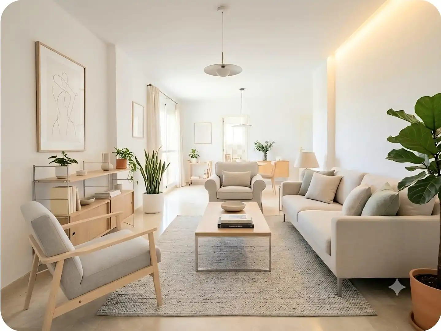 Sala de estar de Piso en venta en Fuengirola con Aire acondicionado, Jardín privado y Terraza